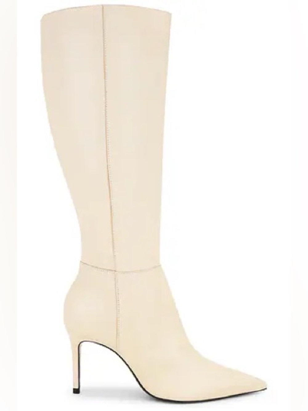 Schutz Mikki Up Heeled Knee High Boots in Eggshell